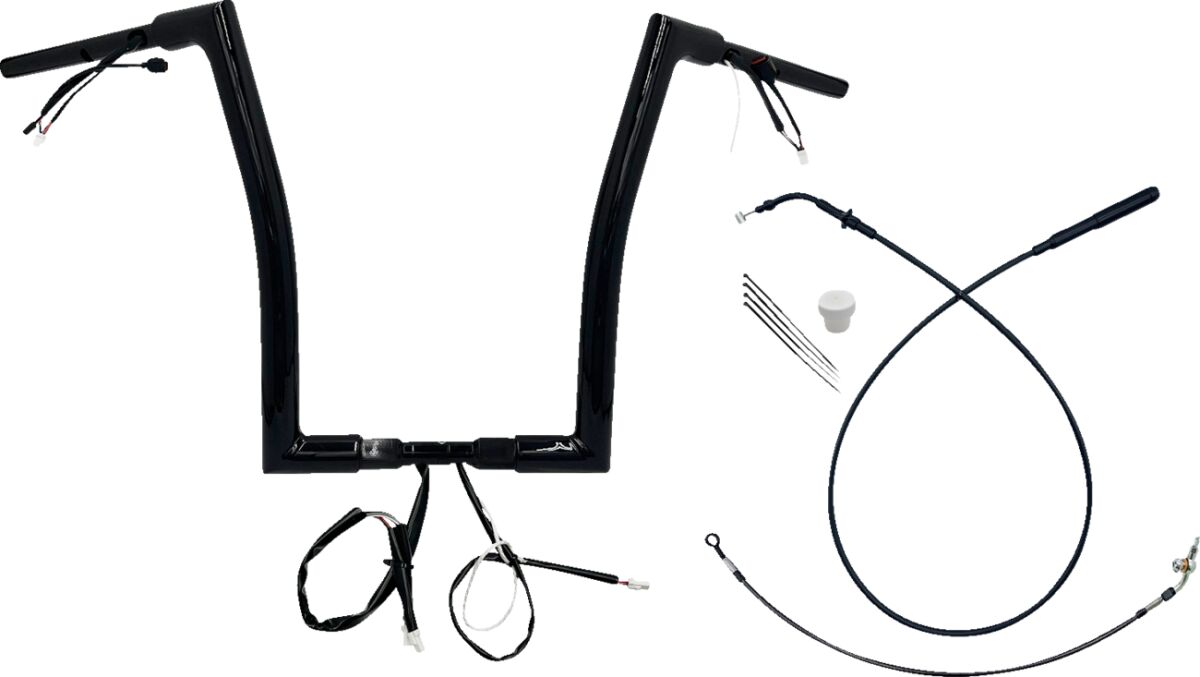 Fat Baggers Inc. Handlebar Kit 16" Fltrx/Se 23 24 1.5 Flat Top Black Handlebars Fat Baggers Inc.