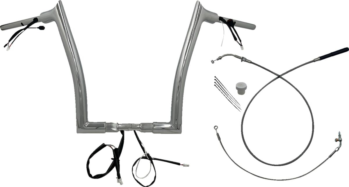 Fat Baggers Inc. Handlebar Kit 14" Fltrx/Se 23 24 1.5 Pointed Top Chrome Handlebars Fat Baggers Inc.