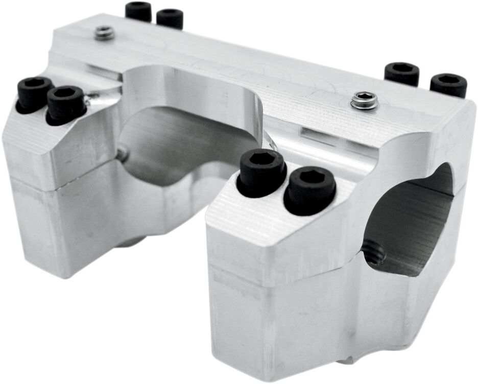 La Choppers Riser Clamp Set For 1.25" Handlebars Raw Finish Hd Risers La Choppers