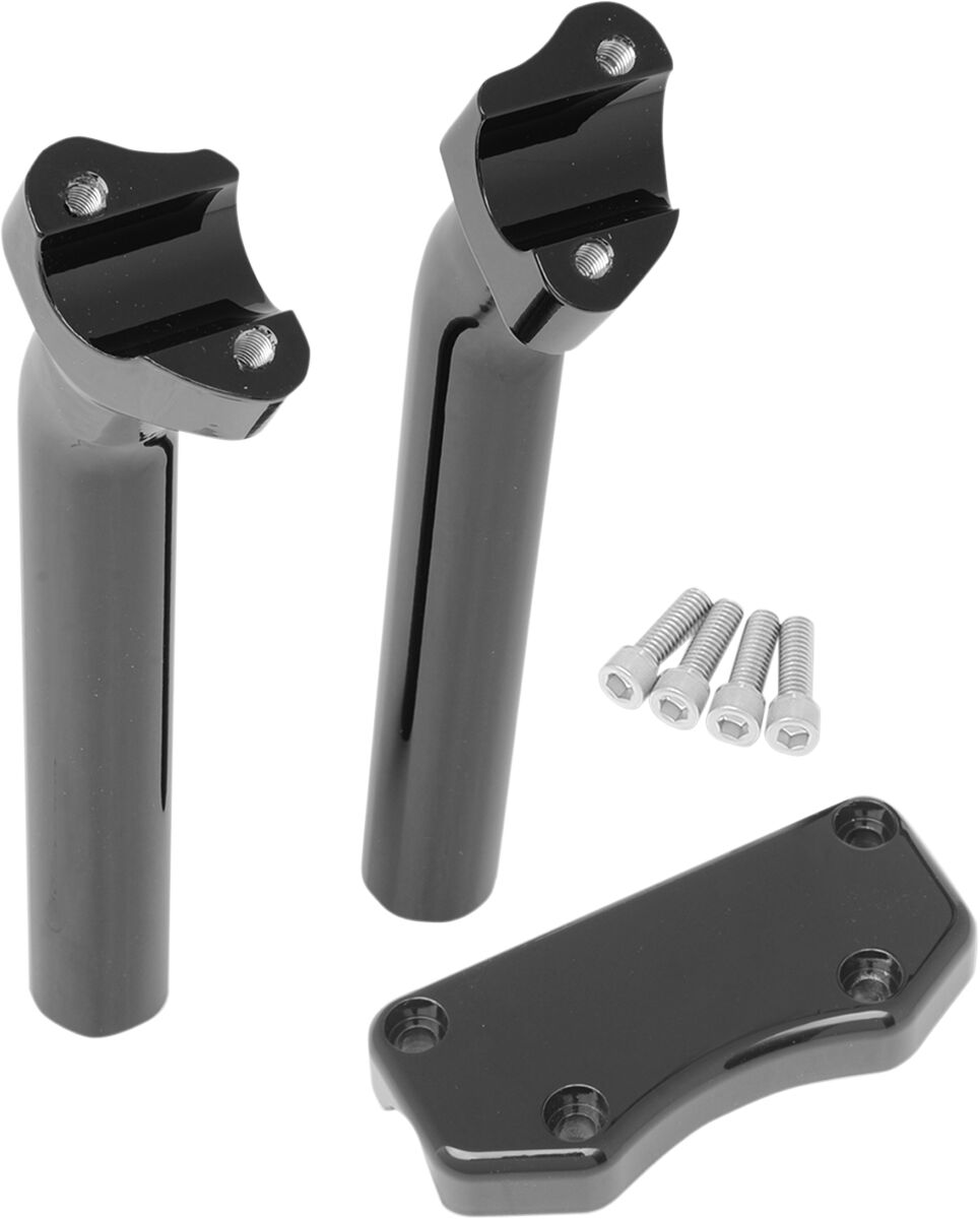Drag Specialties Riser Buff W/Clamp 9.5 Bk Risers Drag Specialties
