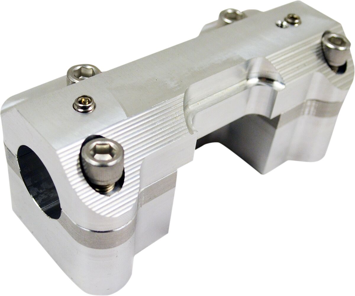 La Choppers Raw Handelbar Clamp Set For 31,8 Mm (1 1/4") Bars / Natural Raw / Aluminum Clamps La Choppers