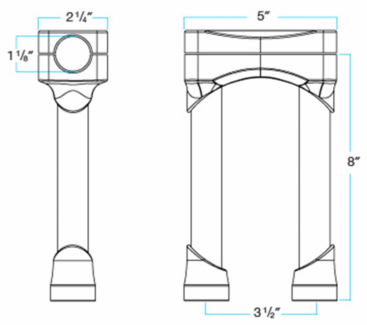 Biltwell Riser Murdock O/S Chr 8 Biltwell