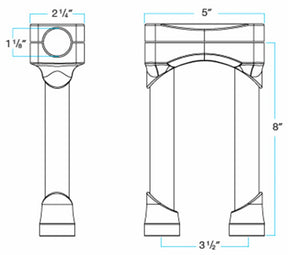 Biltwell Riser Murdock O/S Chr 8 Biltwell