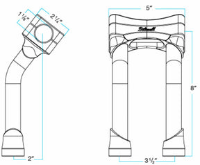 Biltwell Riser Mrdock Pbo/S Chr 8 Risers Biltwell