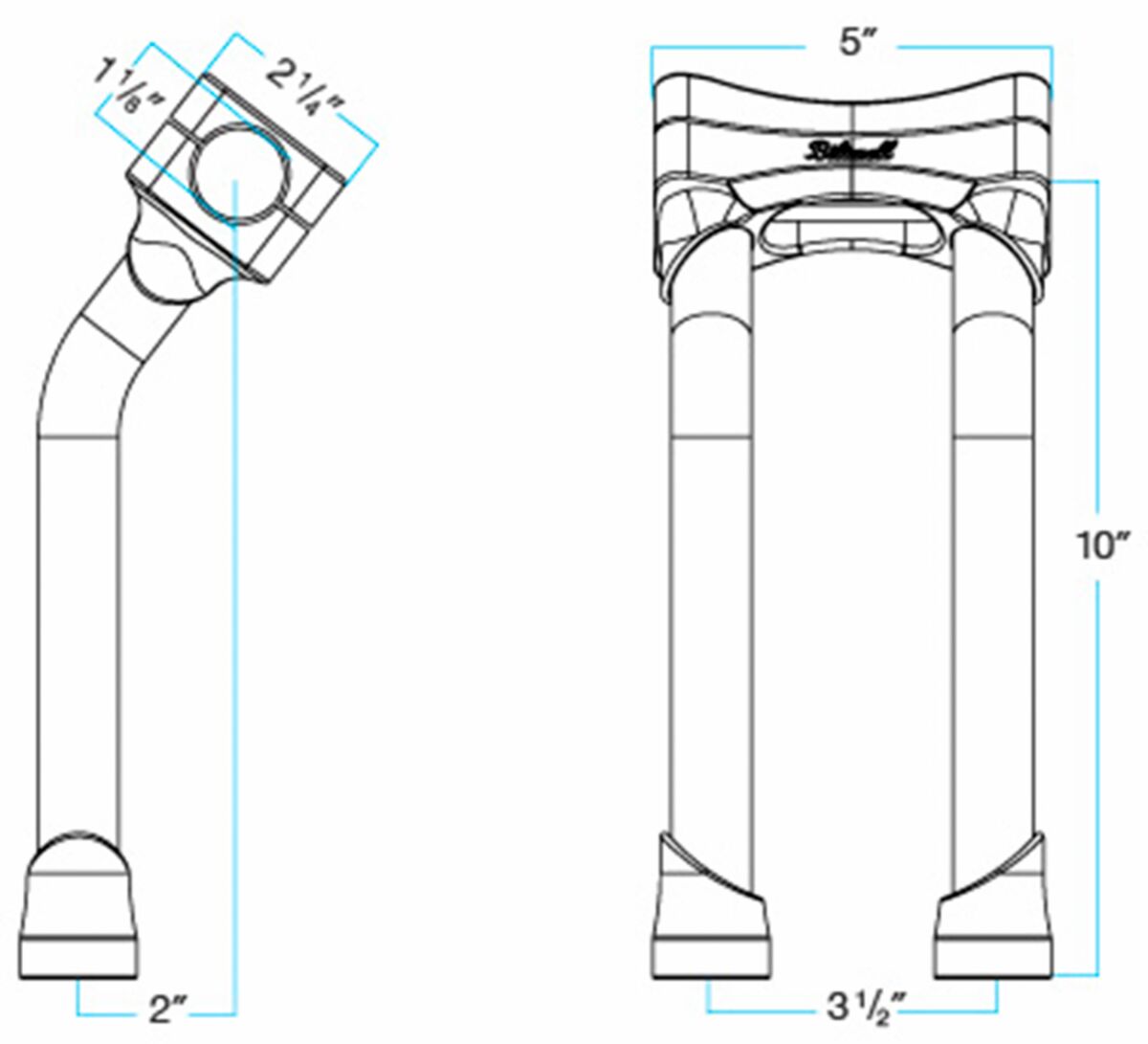 Biltwell Riser Mrdck Pbo/S Chr 10 Risers Biltwell