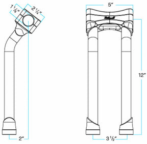 Biltwell Riser Mrdck Pbo/S Chr 12 Risers Biltwell
