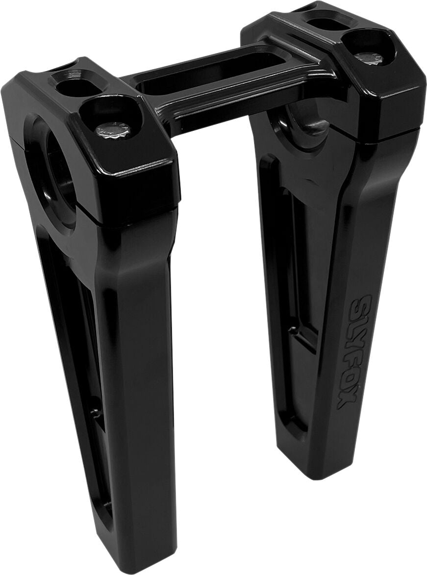 6" Straight Riser With 1″ Clamping Area, Black Risers Slyfox