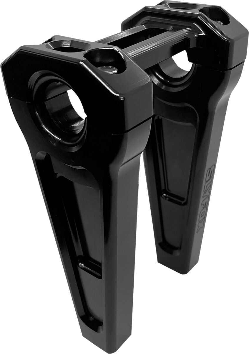 6" Straight Riser With 1″ Clamping Area, Black Risers Slyfox