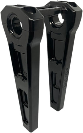 8" Straight Riser With 1″ Clamping Area, Black Risers Slyfox