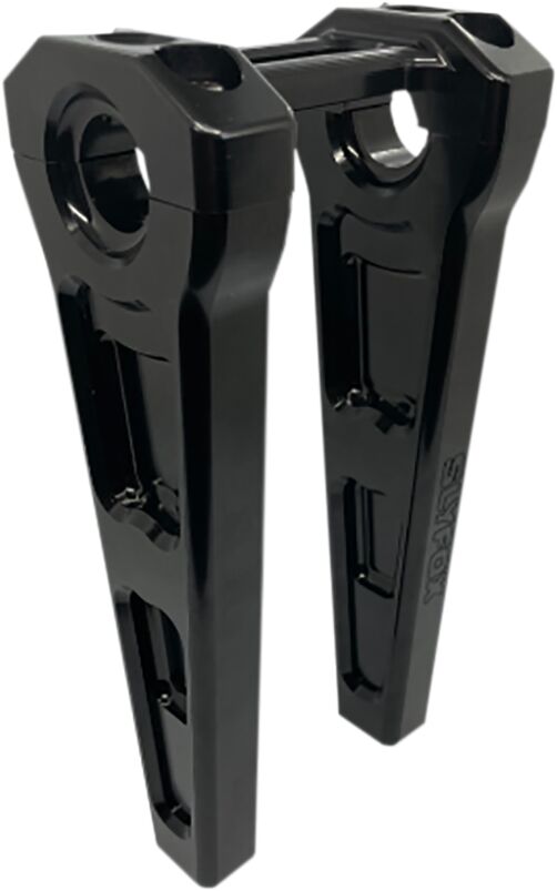 8" Straight Riser With 1″ Clamping Area, Black Risers Slyfox