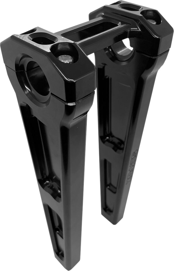 10" Straight Riser With 1″ Clamping Area, Black Risers Slyfox