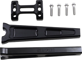 10" Straight Riser With 1″ Clamping Area, Black Risers Slyfox
