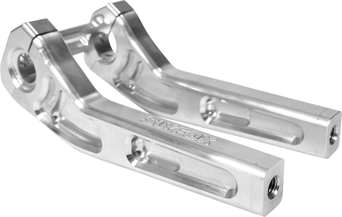 8" PullBack Riser With 1″ Clamping Area, Raw Risers Slyfox