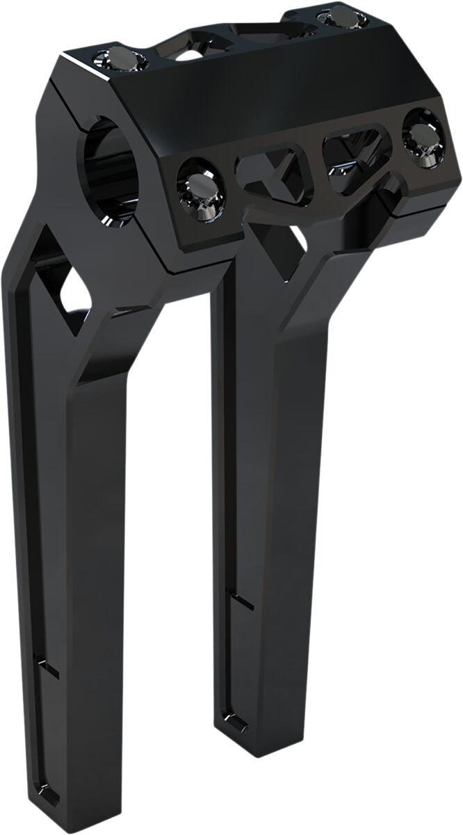 10" Performance Risers PullBack With 1.25" Clamping Diameter, Black Risers La Choppers