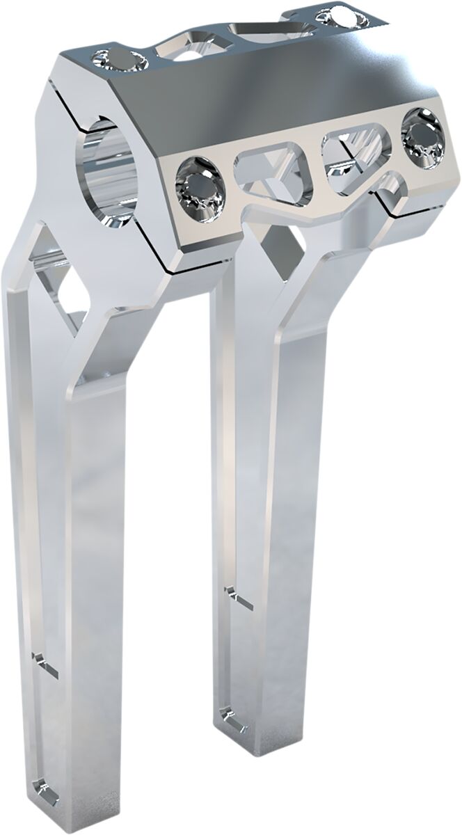 10" Performance Risers PullBack With 1.25" Clamping Diameter, Raw Risers La Choppers