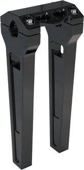 10" Performance Risers Straight With 1" Clamping Diameter, Black Risers La Choppers