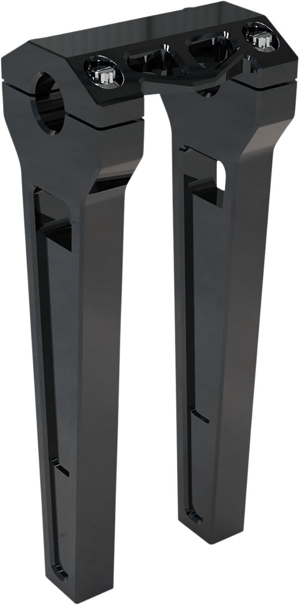 10" Performance Risers Straight With 1" Clamping Diameter, Black Risers La Choppers