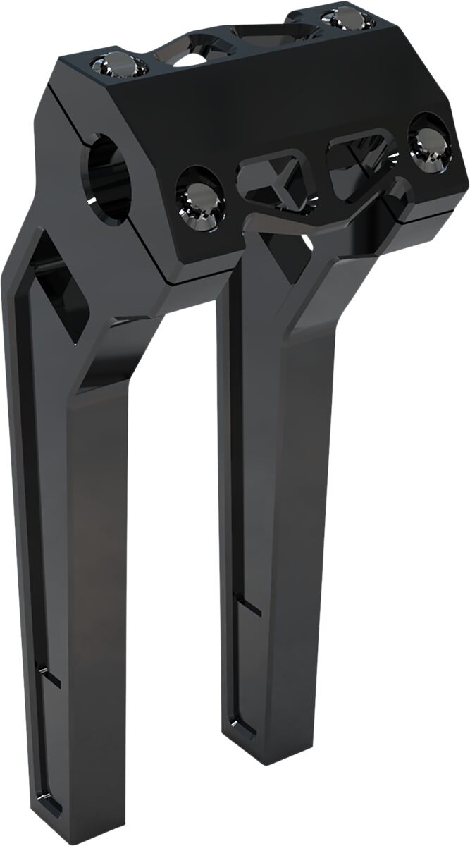 10" Performance Risers PullBack With 1" Clamping Diameter, Black Risers La Choppers