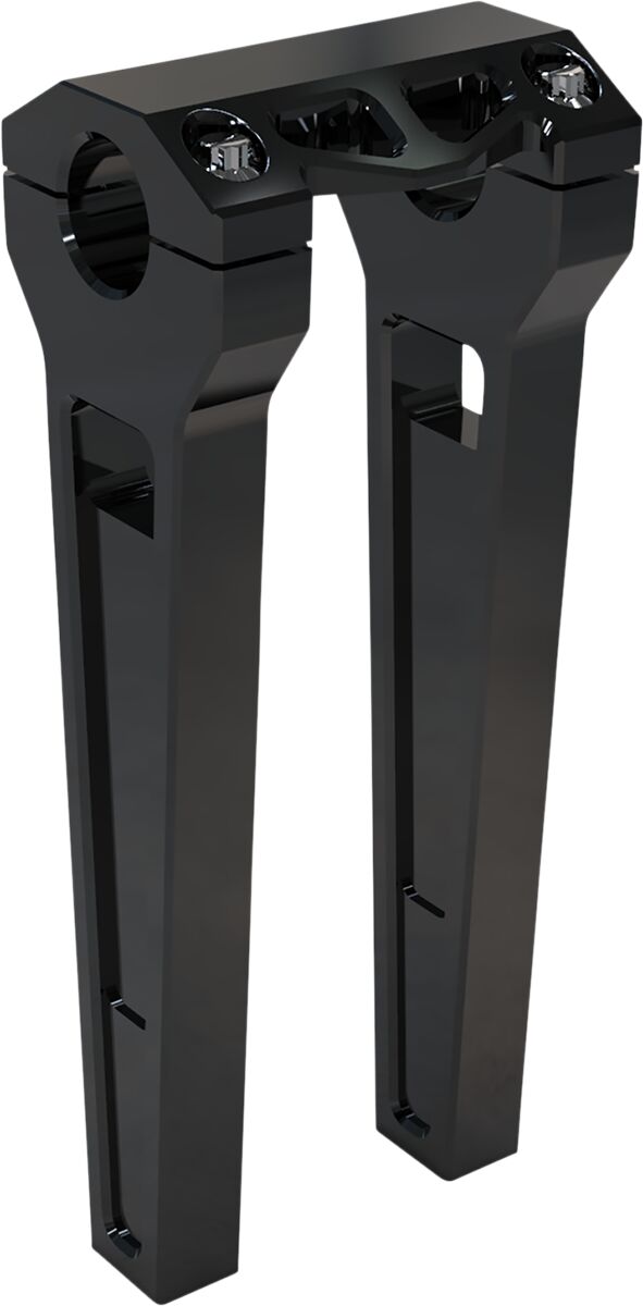 10" Performance Risers Straight With 1.25" Clamping Diameter, Black Risers La Choppers