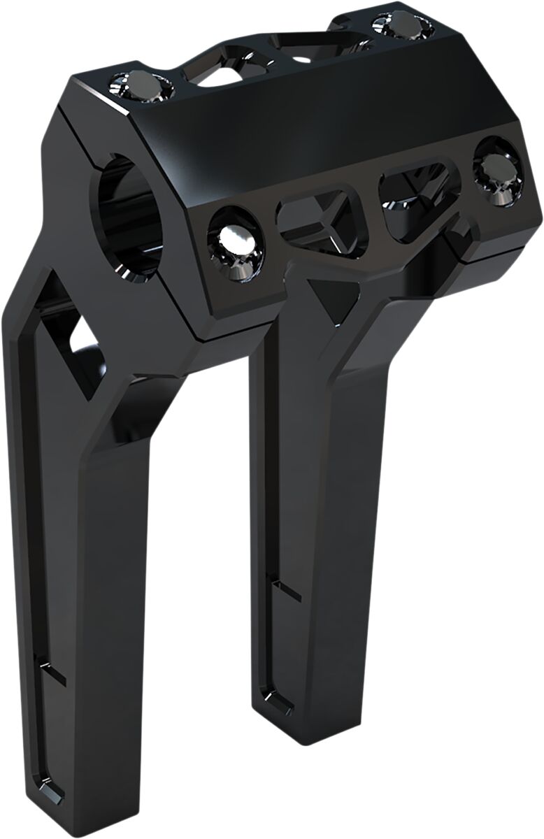 8" Performance Risers PullBack With 1.25" Clamping Diameter, Black Risers La Choppers