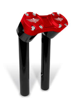 8" Clubstyle PullBack Riser With 1" Clamping Area, Black & Red Risers Heinz Bikes