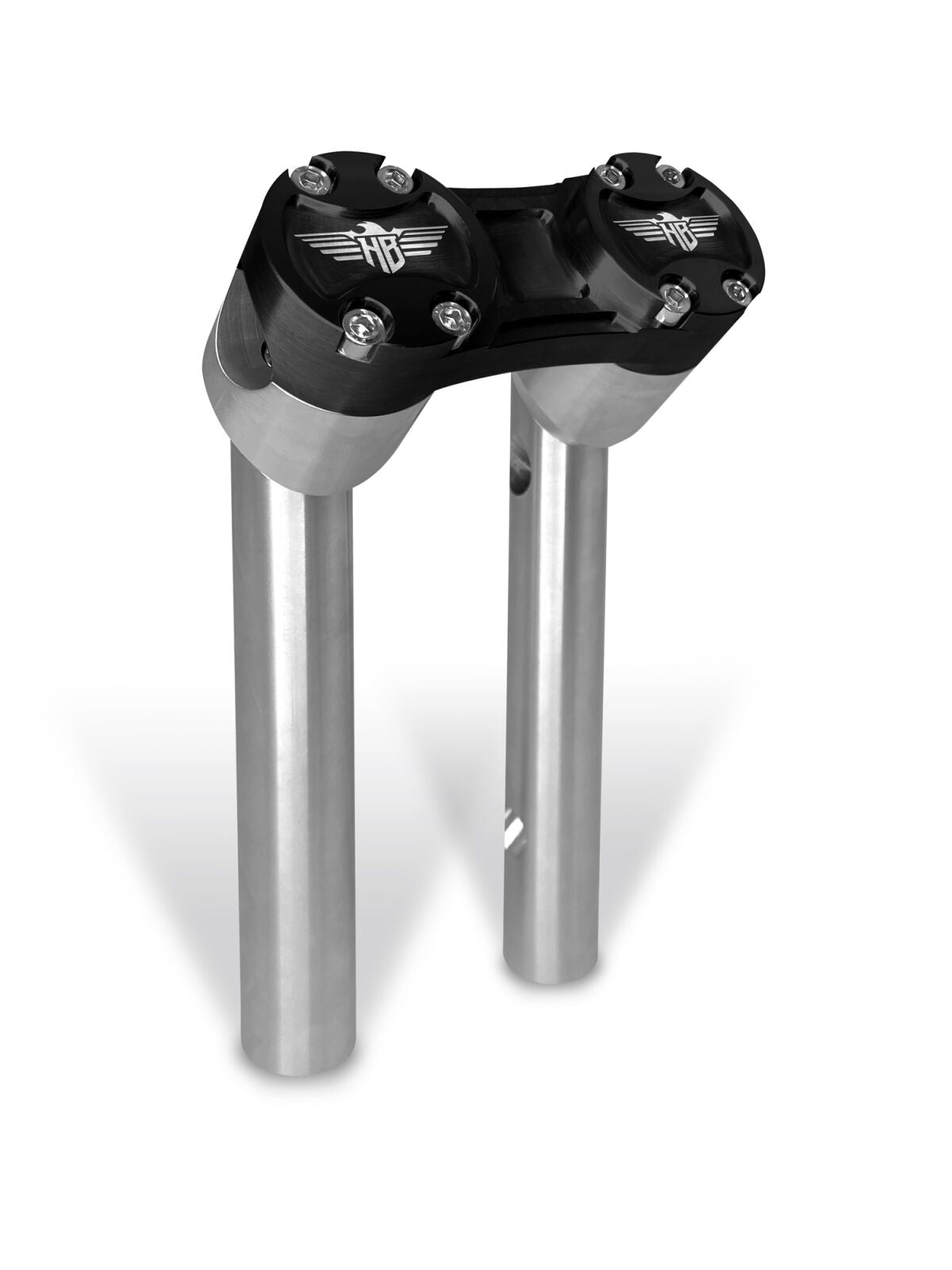 8" Clubstyle PullBack Riser With 1" Clamping Area, Silver & Black Risers Heinz Bikes