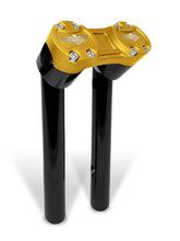 10" Clubstyle PullBack Riser With 1" Clamping Area, Black & Gold Risers Heinz Bikes