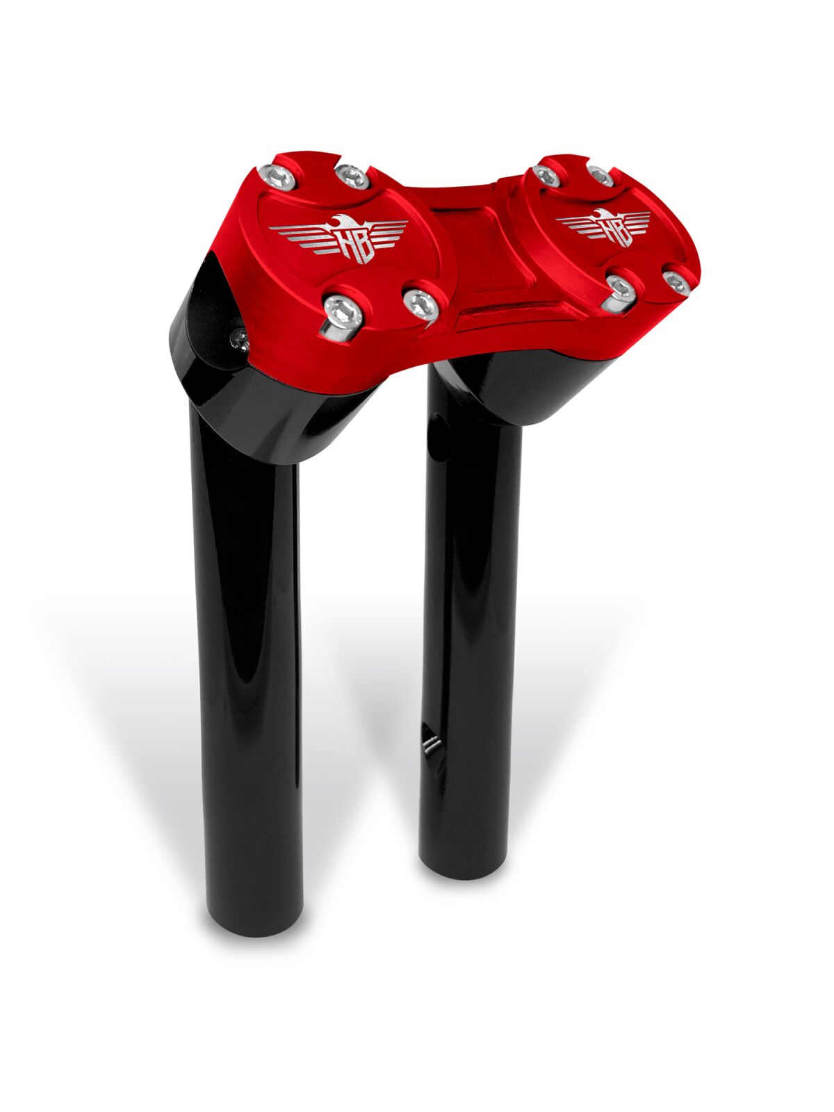 6" Clubstyle PullBack Riser With 1 1/4" Clamping Area, Black & Red Risers Heinz Bikes