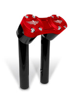 6" Clubstyle PullBack Riser With 1 1/4" Clamping Area, Black & Red Risers Heinz Bikes