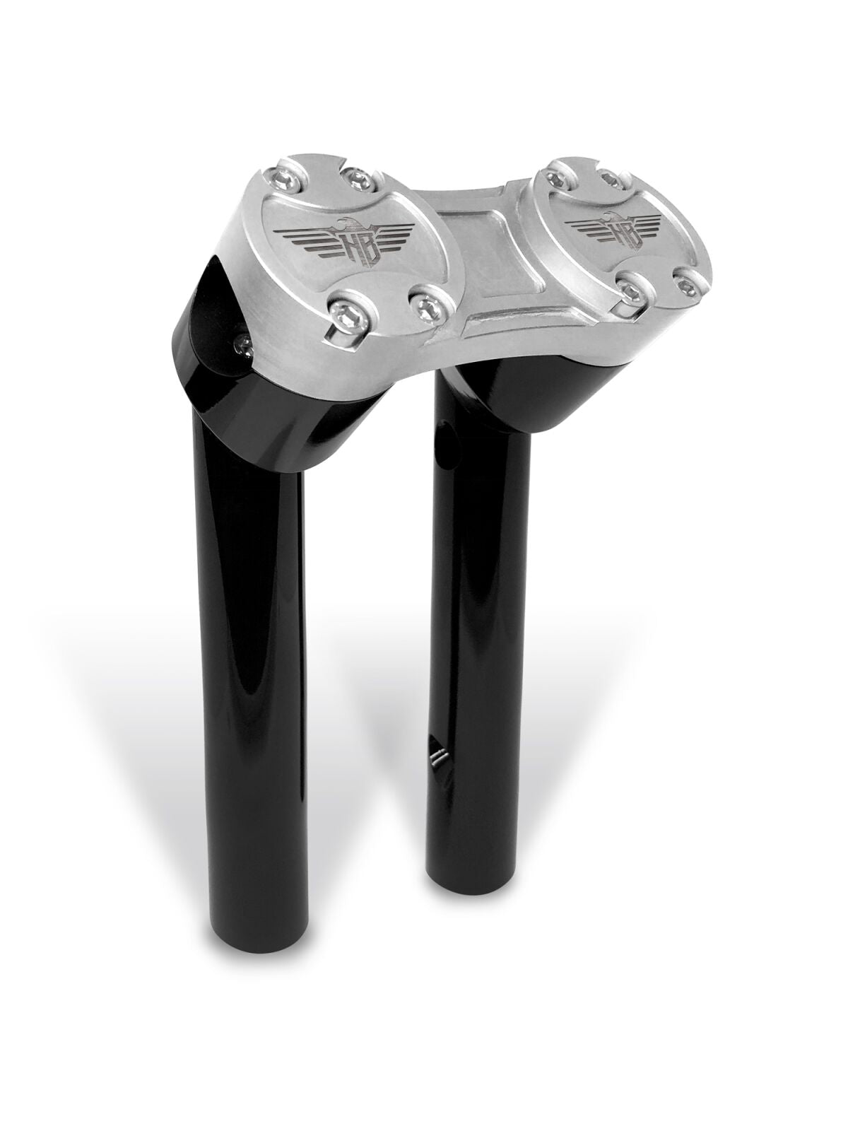 6" Clubstyle PullBack Riser With 1 1/4" Clamping Area, Black & Silver Risers Heinz Bikes