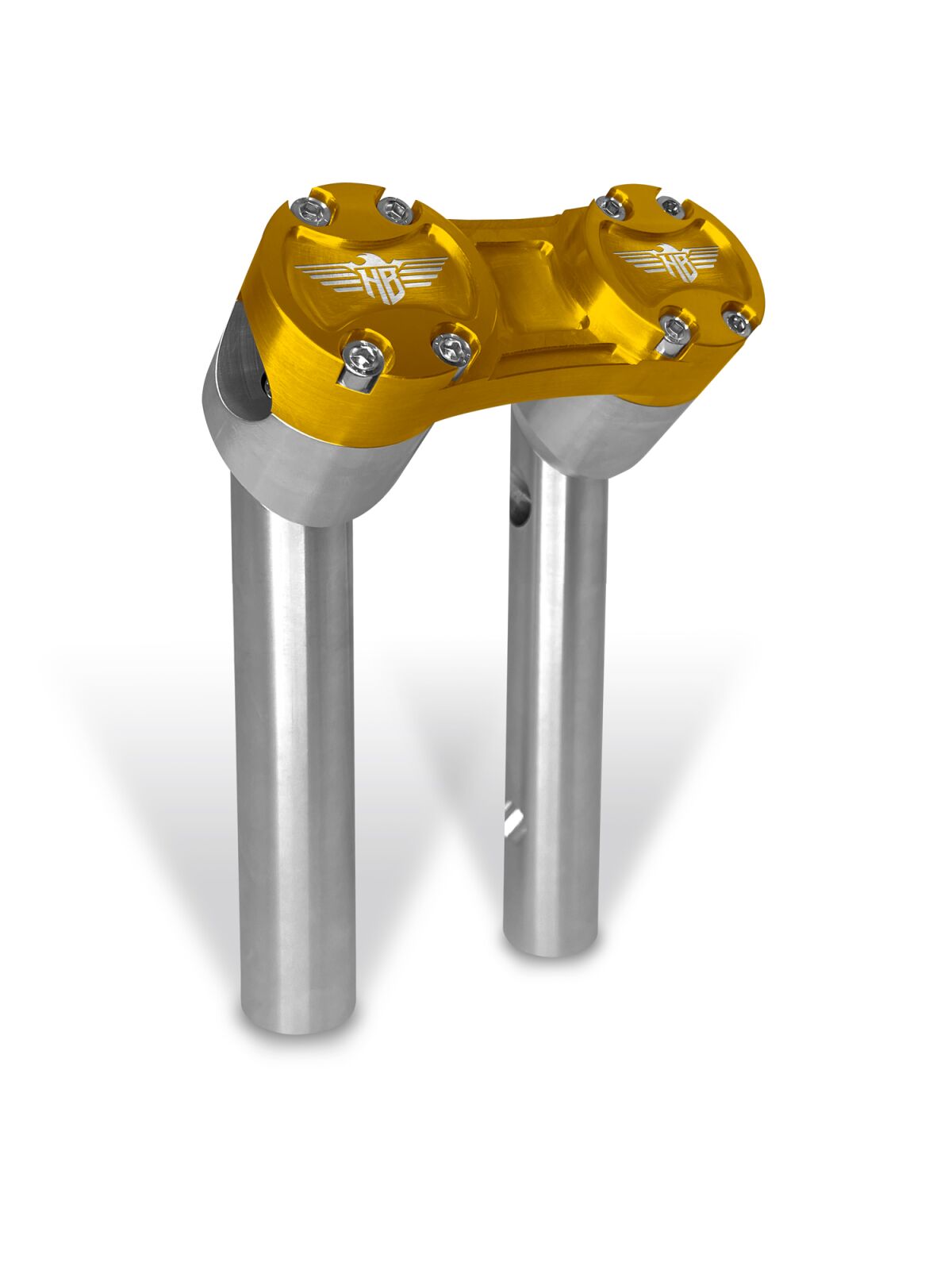 6" Clubstyle PullBack Riser With 1 1/4" Clamping Area, Silver & Gold Risers Heinz Bikes