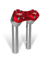 6" Clubstyle PullBack Riser With 1 1/4" Clamping Area, Silver & Red Risers Heinz Bikes