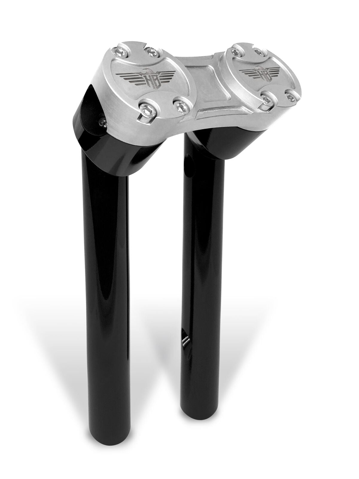 10" Clubstyle PullBack Riser With 1 1/4" Clamping Area, Black & Silver Risers Heinz Bikes