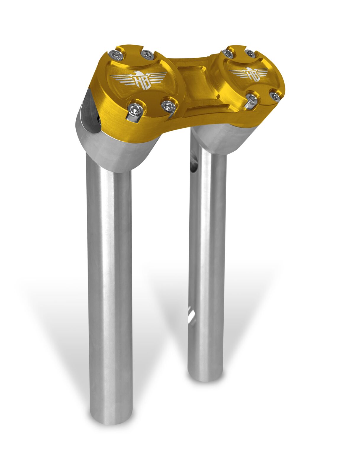 10" Clubstyle PullBack Riser With 1 1/4" Clamping Area, Silver & Gold Risers Heinz Bikes