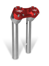 10" Clubstyle PullBack Riser With 1 1/4" Clamping Area, Silver & Red Risers Heinz Bikes