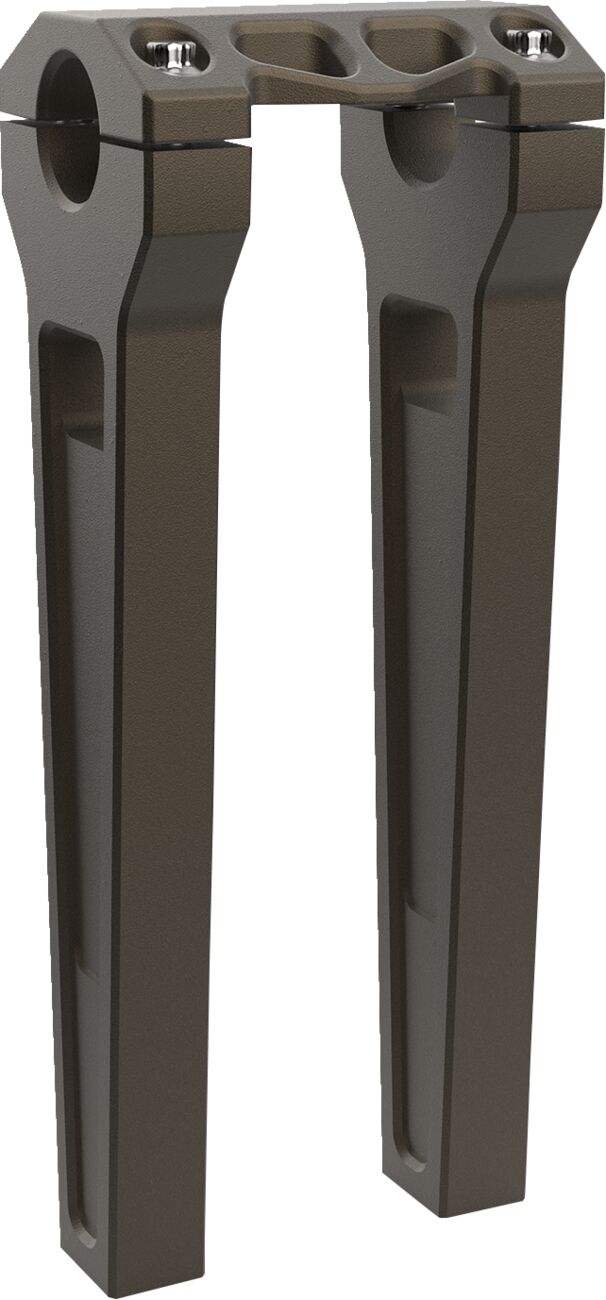 10" Performance Risers Straight With 1.25" Clamping Diameter, Bronze Risers La Choppers