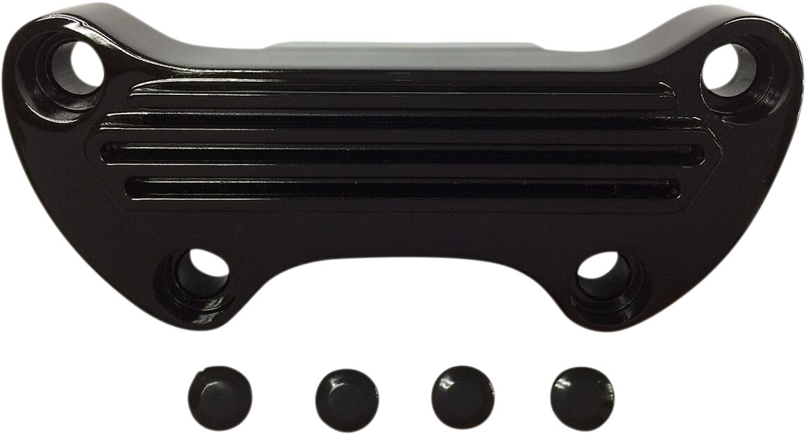 Drag Specialties Clamp Hb Finned Gl Blk Clamps Drag Specialties