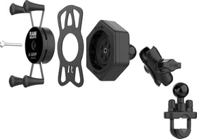 Ram Mounts Kit Xgrip With Vibe Safe And U Clamps Ram Mounts