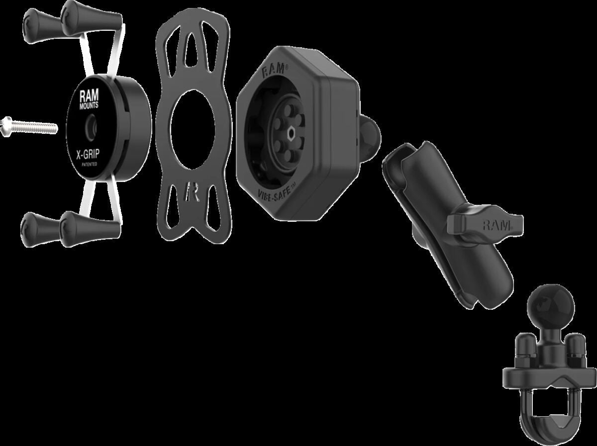 Ram Mounts Kit Xgrip With Vibe Safe And U Clamps Ram Mounts