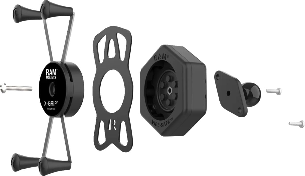Ram Mounts Kit Xgrip With Vibe Safe And A Clamps Ram Mounts