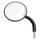 Pair Utility Mirror Round Short Arm CE Perch Mount, Black Riser Bushing Biltwell