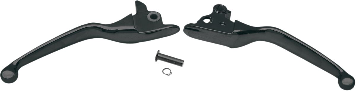 Drag Specialties Lever Set Wide Blade Black Brake & Clutch Custom Control Drag Specialties