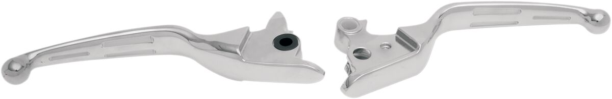 Drag Specialties Lever Set Slotted Wide Blade Chrome Brake & Clutch Custom Control Drag Specialties