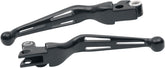 Drag Specialties Lever Set Slotted Wide Blade Black Brake & Clutch Custom Control Drag Specialties