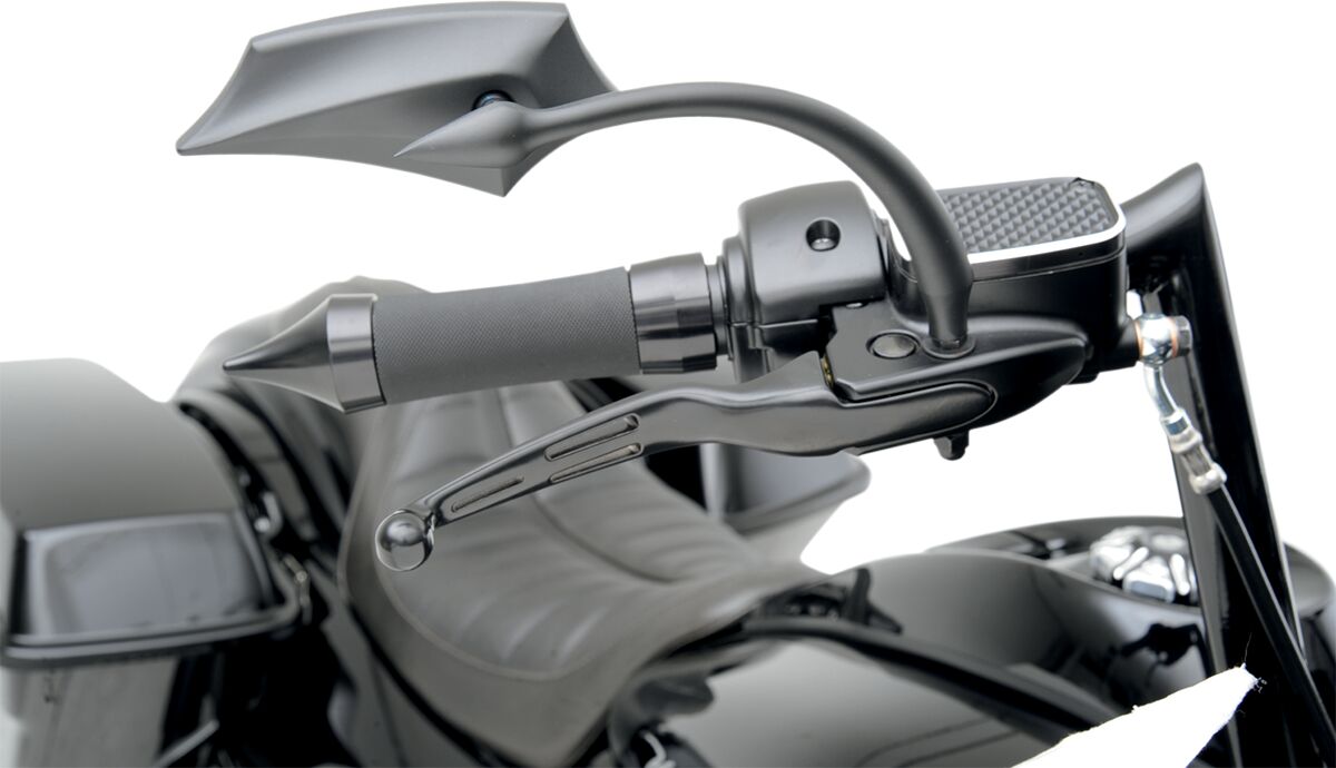 Drag Specialties Lever Set Slotted Wide Blade Black Brake & Clutch Custom Control Drag Specialties