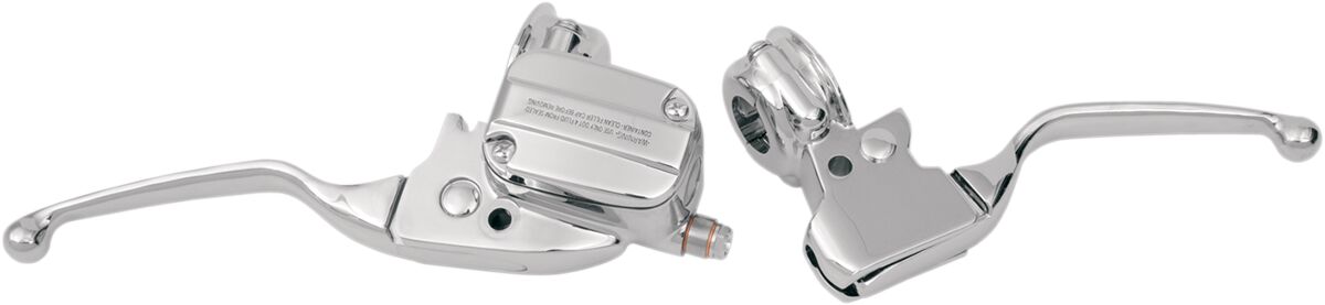 Drag Specialties Handlebar Control Kit W/ 15 Mm Brake Master Cylinder Chrome Brake & Clutch Custom Control Drag Specialties