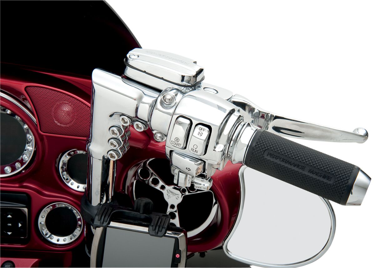 Drag Specialties Handlebar Control Kit W/ 15 Mm Brake Master Cylinder Chrome Brake & Clutch Custom Control Drag Specialties