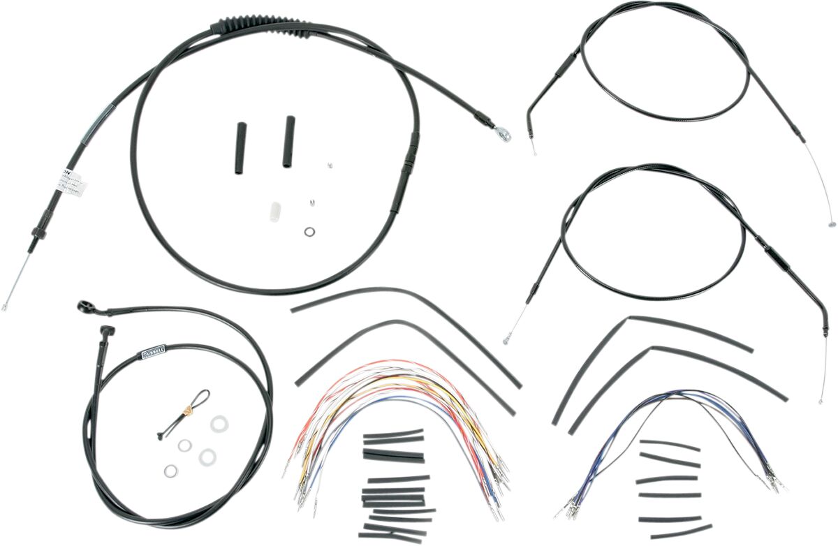 Cable Kit 12" Black Vinyl Stainless Steel Handlebar W/O Abs Burly Brand Default Title