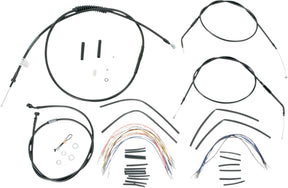Cable Kit 12" Black Vinyl Stainless Steel Handlebar W/O Abs Burly Brand Default Title