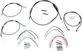 Burly Brand Cable Kit 12" Black Vinyl Stainless Steel Handlebar W/O Abs Apehanger Cable/Line Kits Burly Brand
